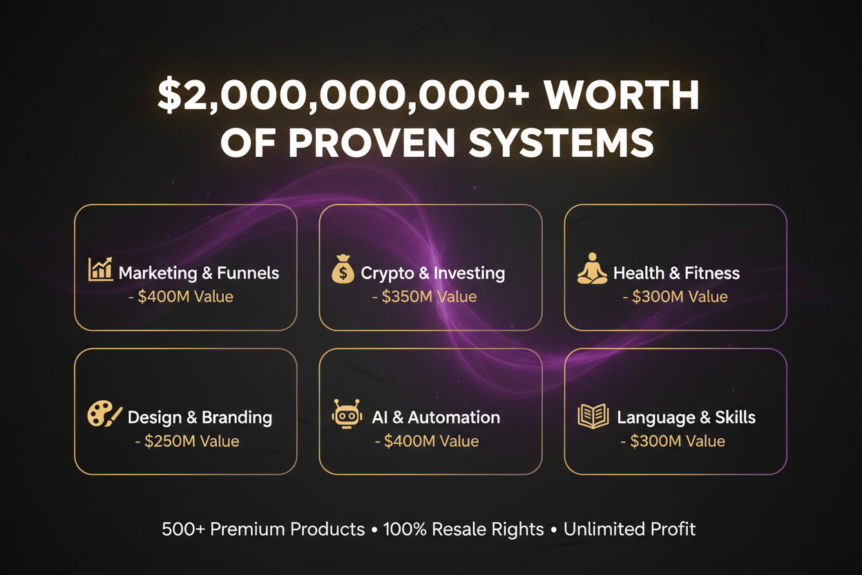 Digital Product Kit Starter™ - $2B+ Worth of Proven Systems & Ready-to-Sell Courses