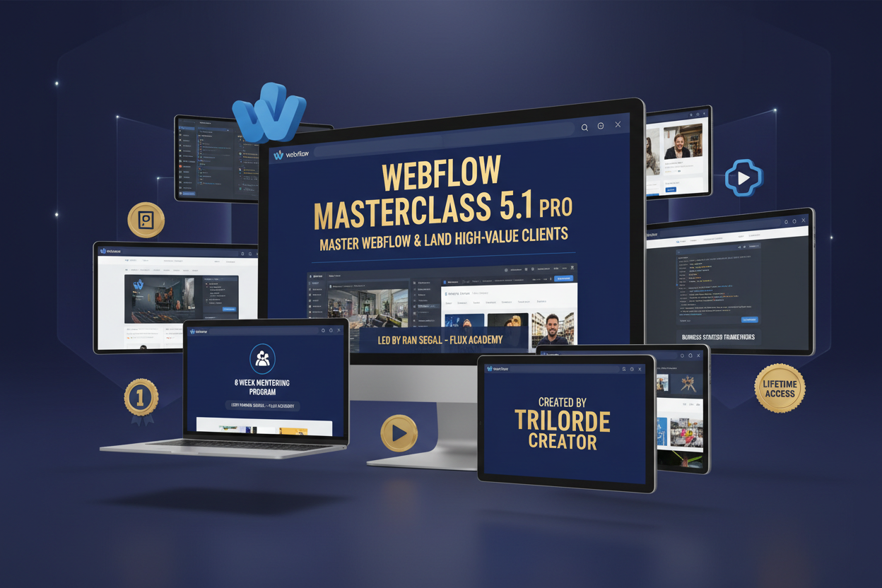 Webflow Masterclass 5.1 Pro by Trilorde Creator